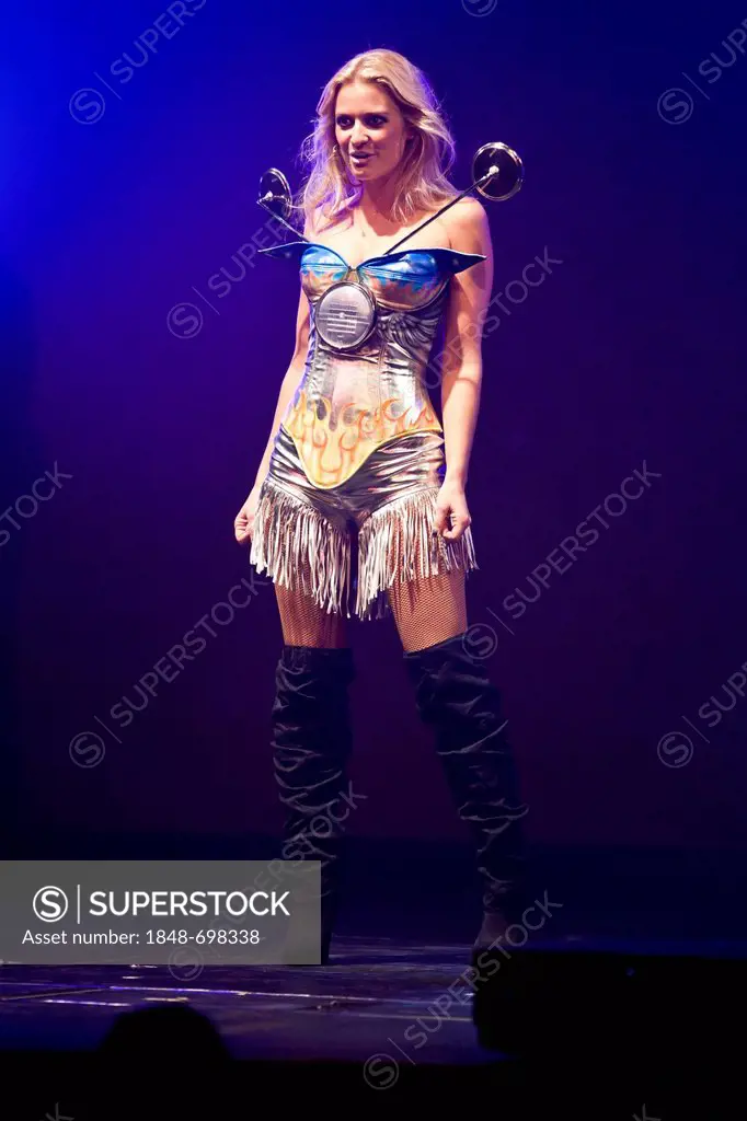 Christa Rigozzi, former Miss Switzerland, model and presenter, live, Das Zelt - Rock Circus, Lucerne, Switzerland, Europe