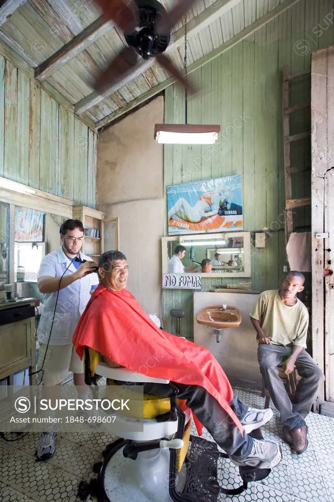 Private hair salon in the historic city of Santiago de Cuba, Cuba, Central America