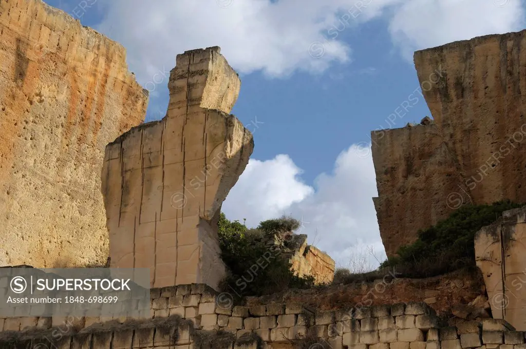 Open-air museum quarry Pedreres de s'Hostal, Menorca, Balearic Islands, Spain, Europe