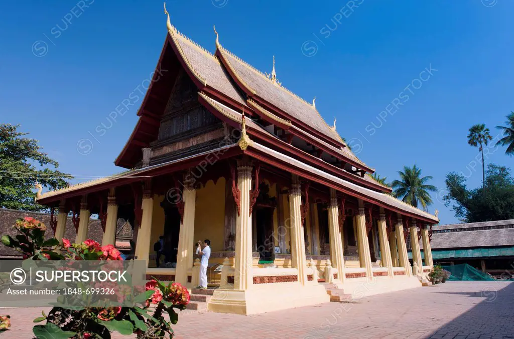Temple, Wat Sisaket, Vientiane, Laos, Indochina, Asia
