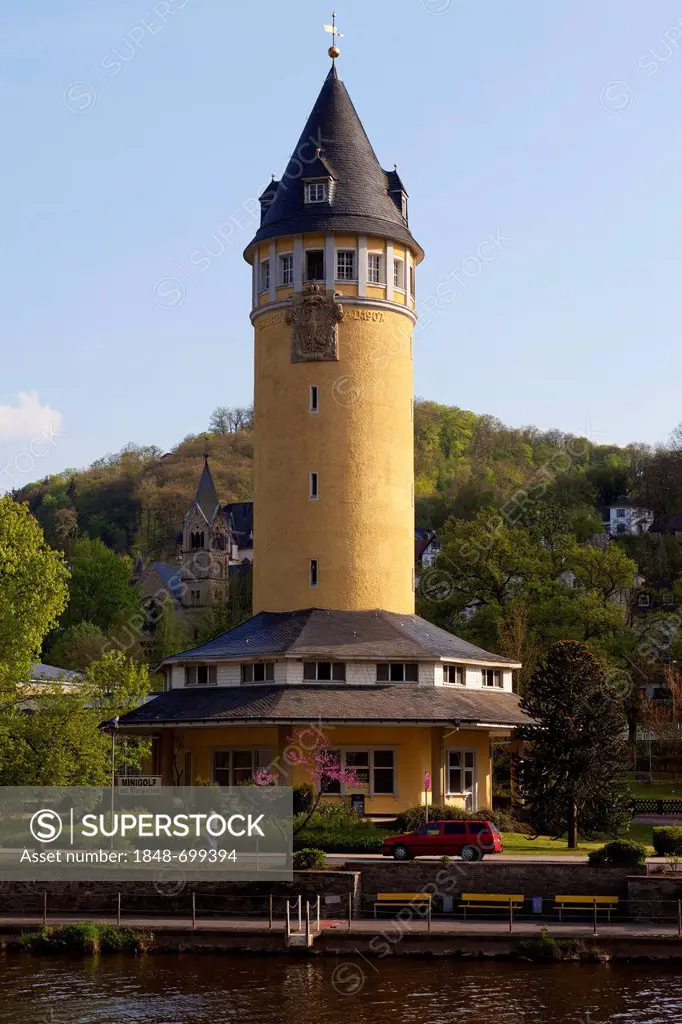 Water tower, Bad Ems an der Lahn, Rhineland-Palatinate, Germany, Europe