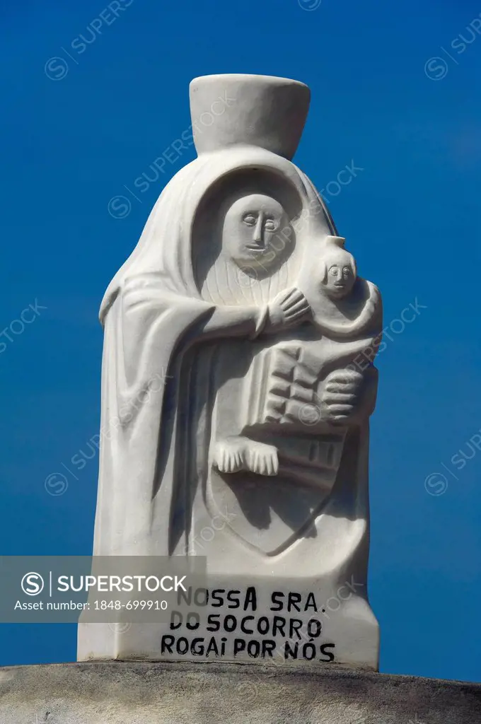 Sculpture, Nossa Senhora do Socorro, Fogo, Cape Verde, Africa