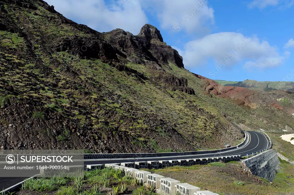 Road on the east coast, Sao Vicente, Cape Verde, Africa