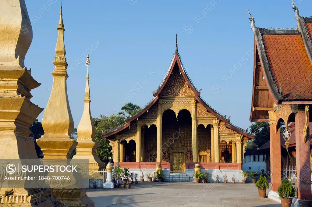 Wat Sene Temple, Wat Sensoukharam, Luang Prabang, UNESCO World Heritage Site, Laos, Indochina, Asia