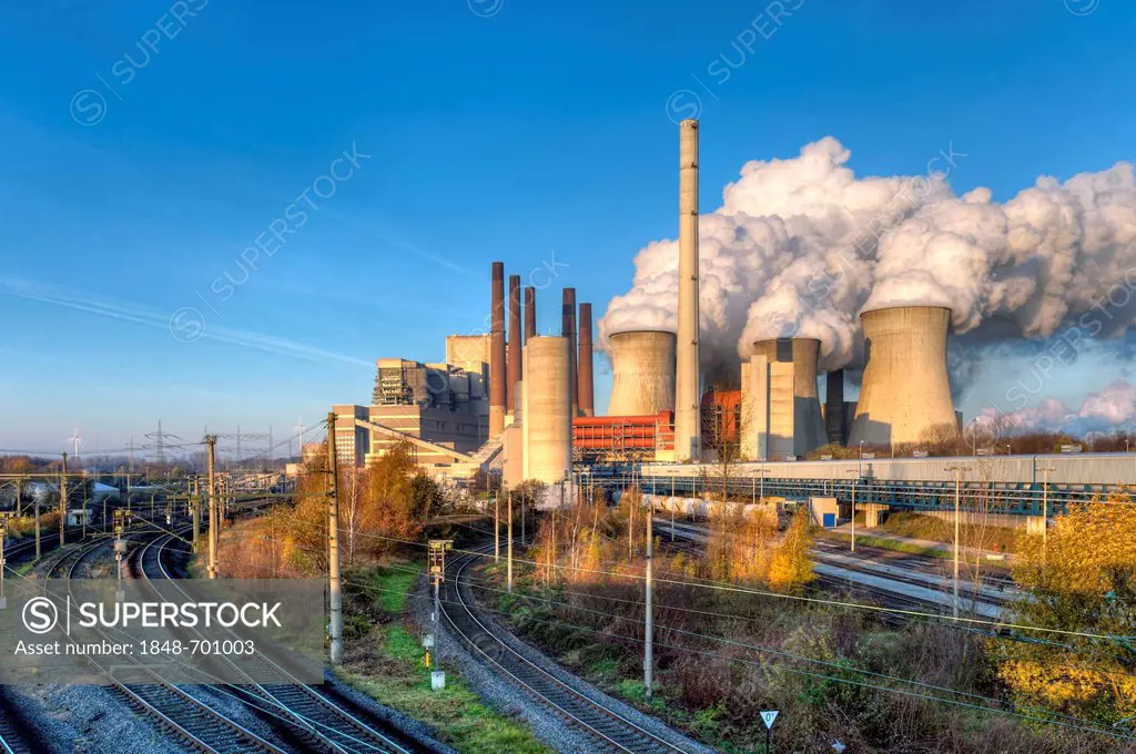 Braunkohlekraftwerk Neurath, lignite-fired power plant, Grevenbroich, North Rhine-Westphalia, Germany, Europe