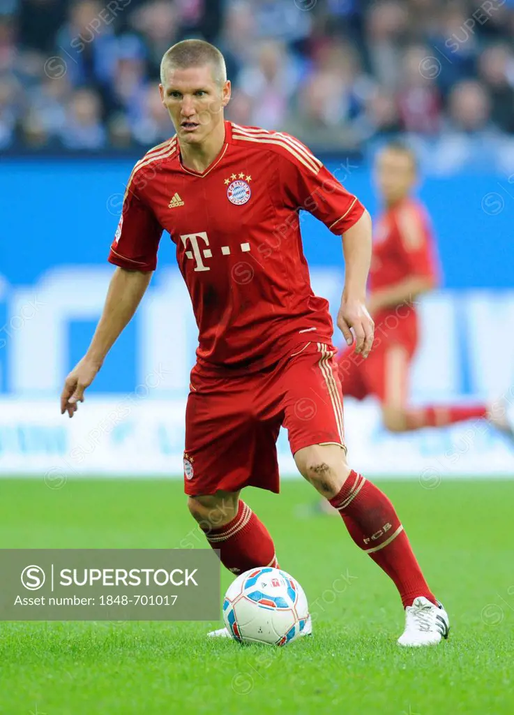 Bastian Schweinsteiger, FCB, Bundesliga, German football federal league, FC Schalke 04 - FC Bayern Munich 0:2, Veltins Arena, Gelsenkirchen, North Rhi...