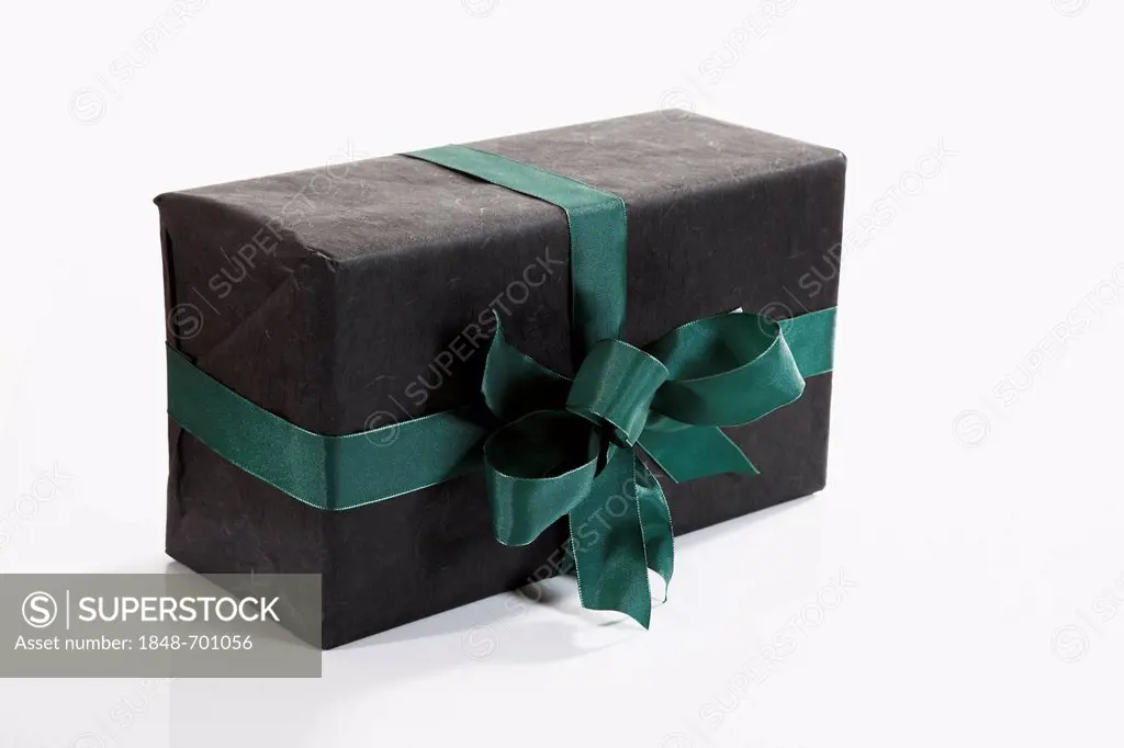Gift with a green ribbon