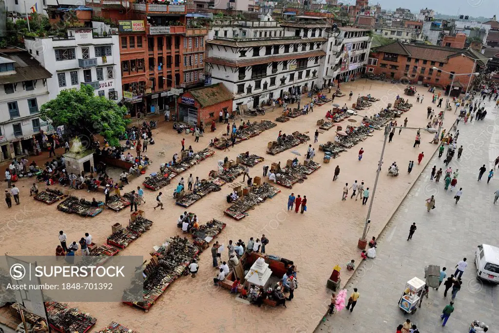 Marketeers on Durbar Square, Kathmandu, Nepal, Asia