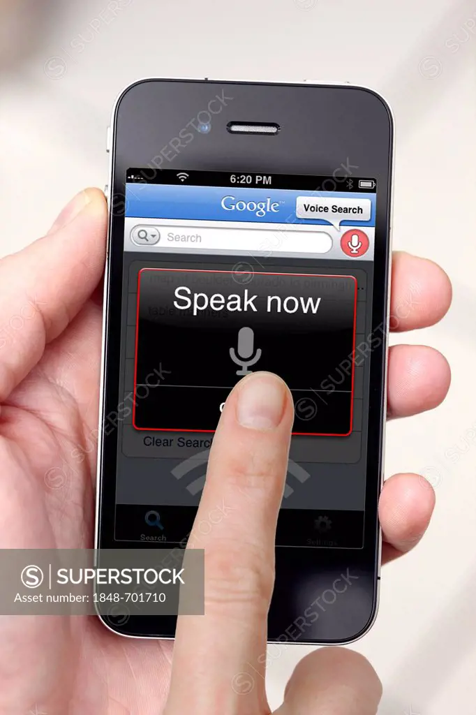 Iphone, smart phone, voice recorder, audio-recording app on the screen