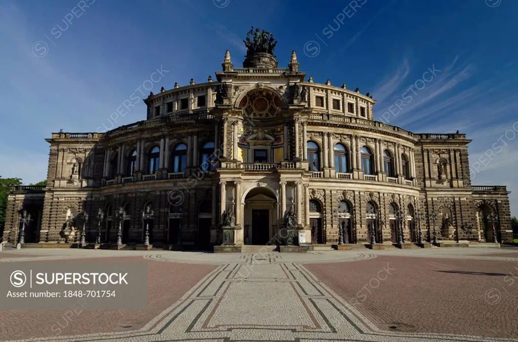 Semperoper, the Dresden Opera, Dresden, Saxony, Germany, Europe