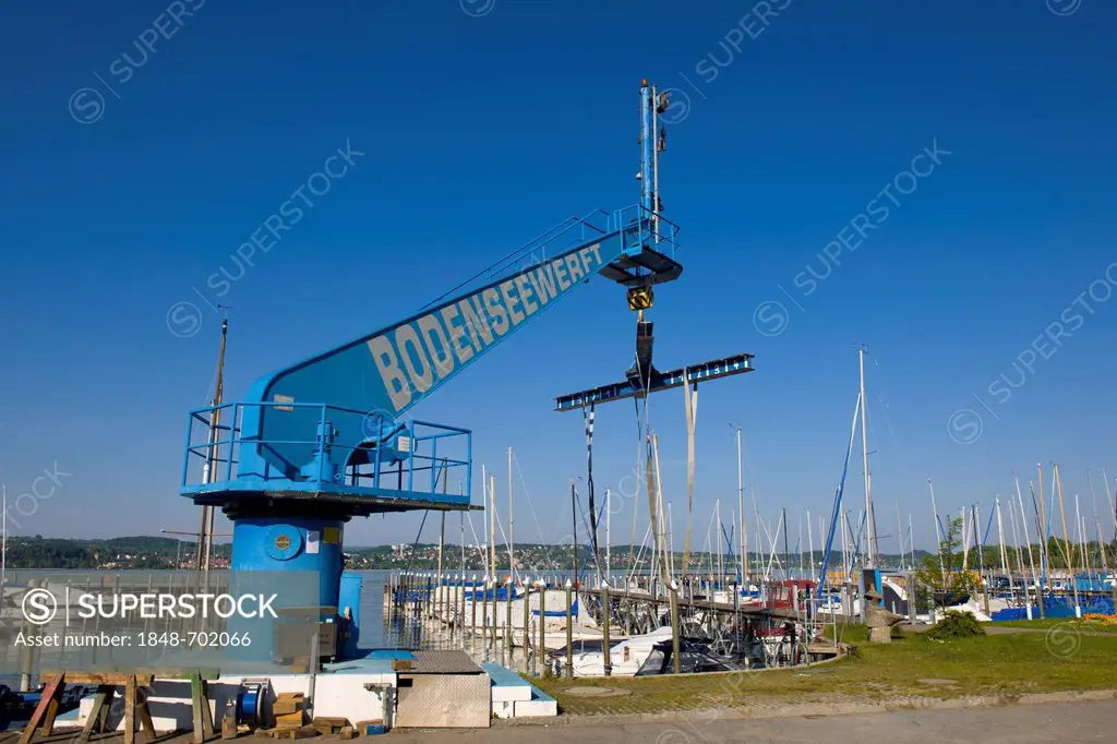 Marina in Wallhausen, Lake Constance, Baden-Wuerttemberg, southern Germany, Germany, Europe, PublicGround
