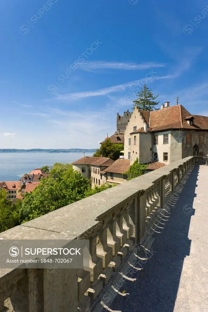 Castle, Altes Schloss Castle, Meersburg, Lake Constance, Baden-Wuerttemberg, southern Germany, Germany, Europe, PublicGround