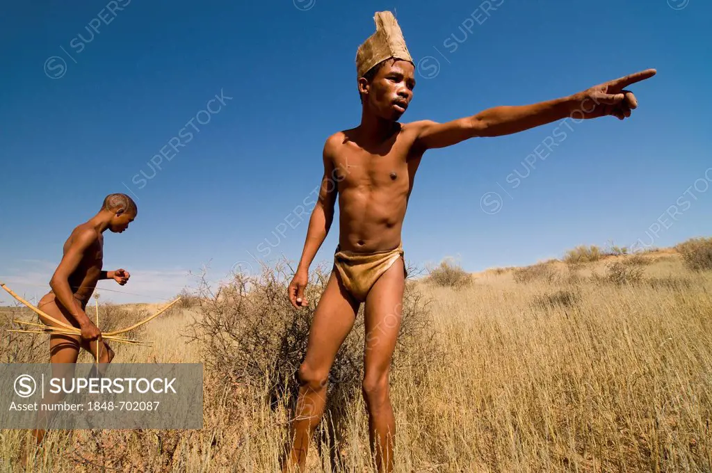 San, Bushmen, near Andriesvale, Kalahari Desert, Northern Cape, South Africa, Africa