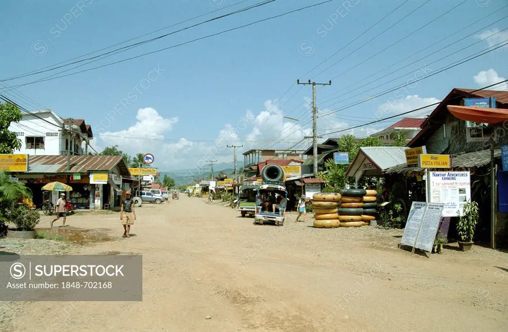 Road in Vang Vieng, Laos, Southeast Asia, Asia