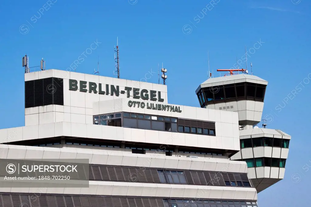 Berlin Tegel Otto Lilienthal Airport, main building, tower, Berlin, Germany, Europe