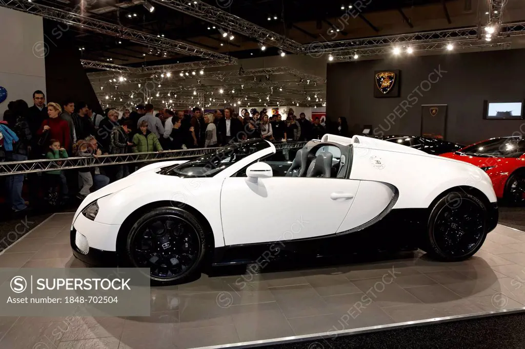 Bugatti Veyron Grand Sport on display at the Vienna Auto Show 2012, car show, Vienna, Austria, Europe