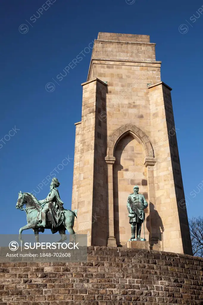 Kaiser Wilhelm Memorial, Hohensyburg, Syburg, Dortmund, Ruhr region, North Rhine-Westphalia, Germany, Europe, PublicGround