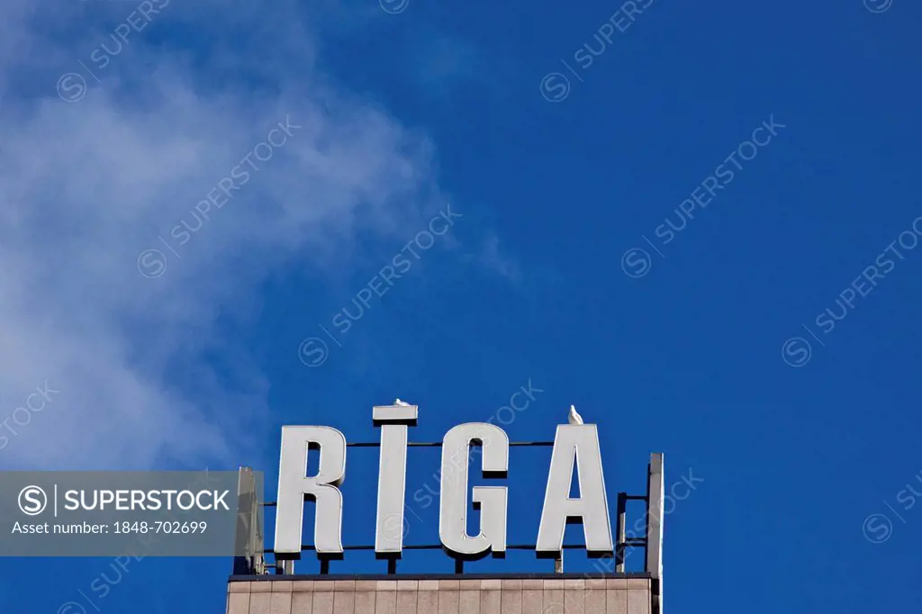 Lettering Riga, Riga, Latvia, Europe