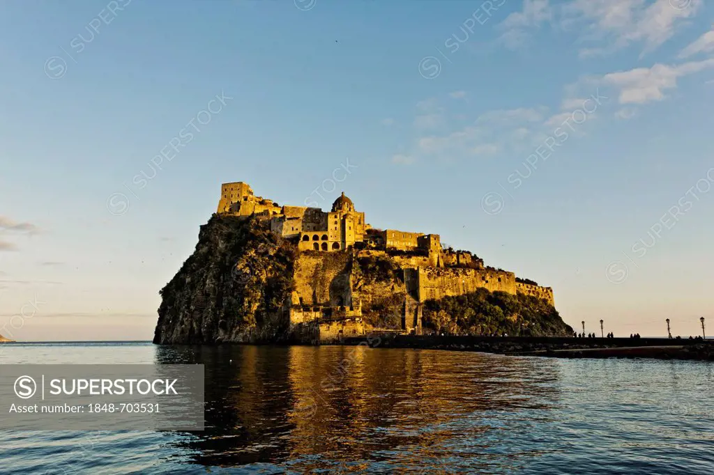 Aragonese Castle in Ischia Ponte, Ischia, Gulf of Naples, Campania region, Italy, Europe