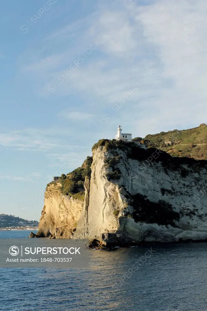 The lighthouse of Capo Miseno, Gulf of Naples, Pozzuoli, Campania, Italy, Europa
