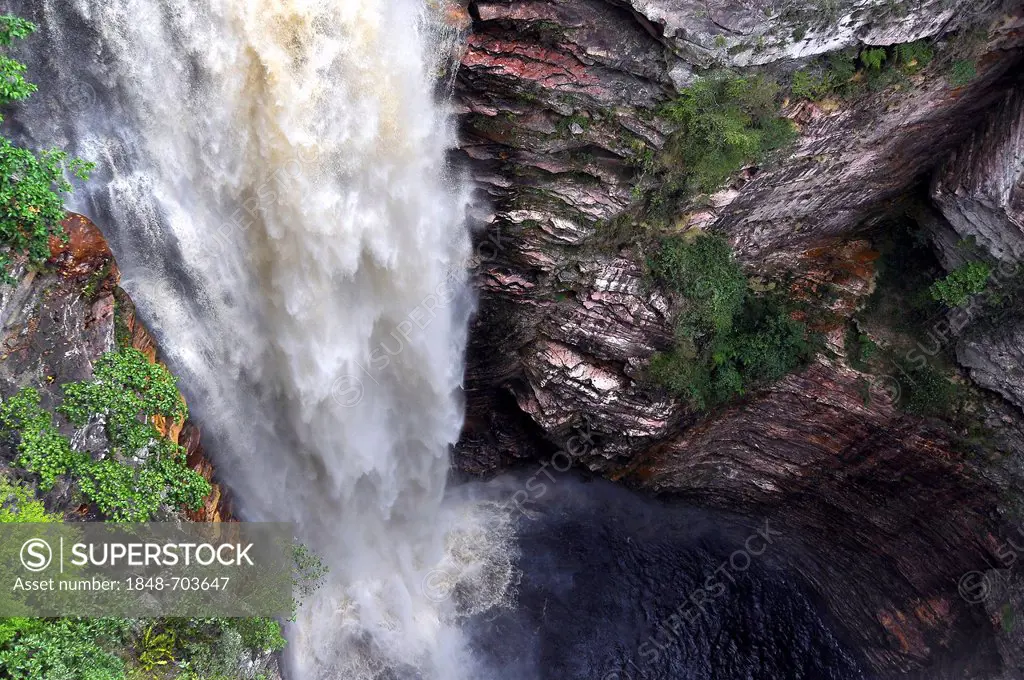 Buracao waterfall, Chapada Diamantina, Bahia, Brazil, South America