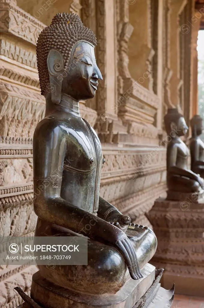 Buddha statue, Museum of Buddhist Art, Ho Phra Keo temple, Vientiane, Laos, Indochina, Asia