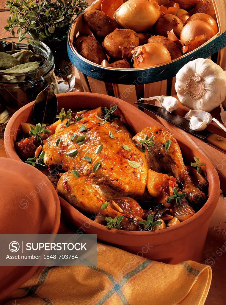 Chicken in a clay pot, Portugal