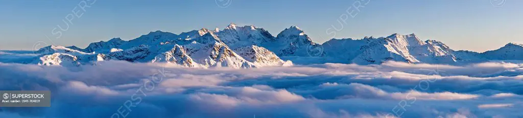 Engadine mountains near St. Moritz, Engadine, Grisons, Switzerland, Europe