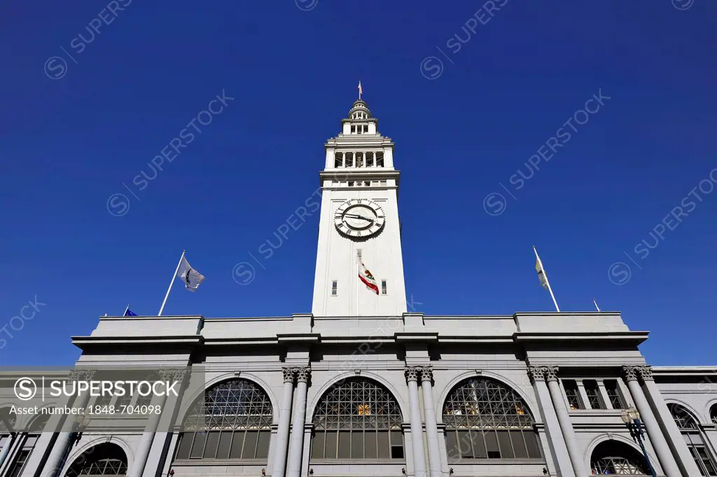 Ferry Building, Ferry Plaza, ferry terminal, The Embarcadero, San Francisco, California, United States of America, PublicGround