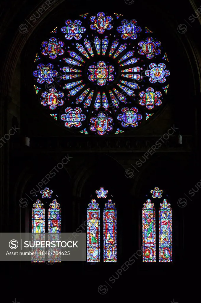 South rose window Cheering Church by Joseph Reynolds and Wilbur Burnham, Washington National Cathedral or Cathedral Church of Saint Peter and Saint Pa...