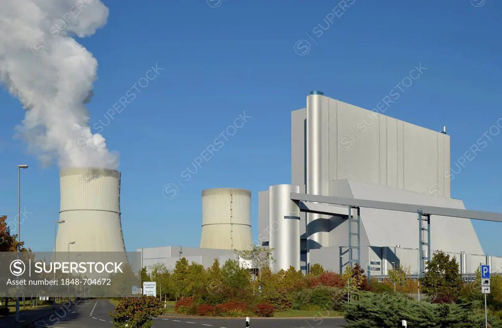 Lignite-fired power station, Schwarze Pumpe Power Station, Brandenburg, Germany, Europe