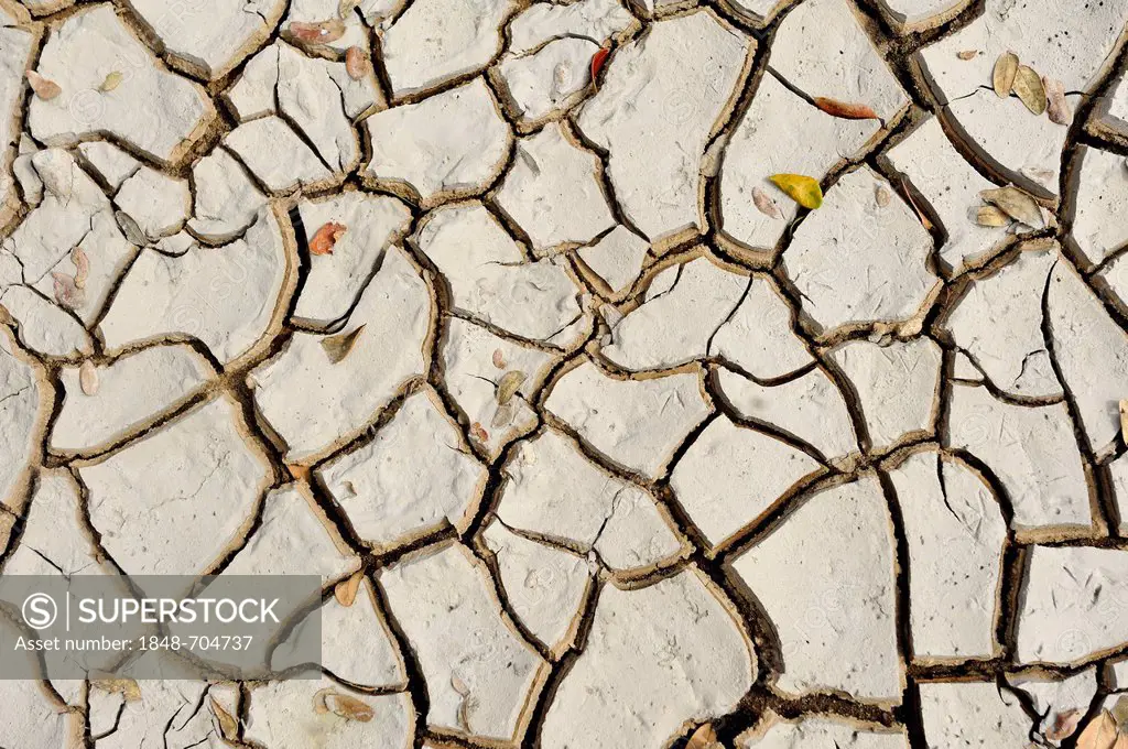 Dry, cracked mud, symbolic image for climate change