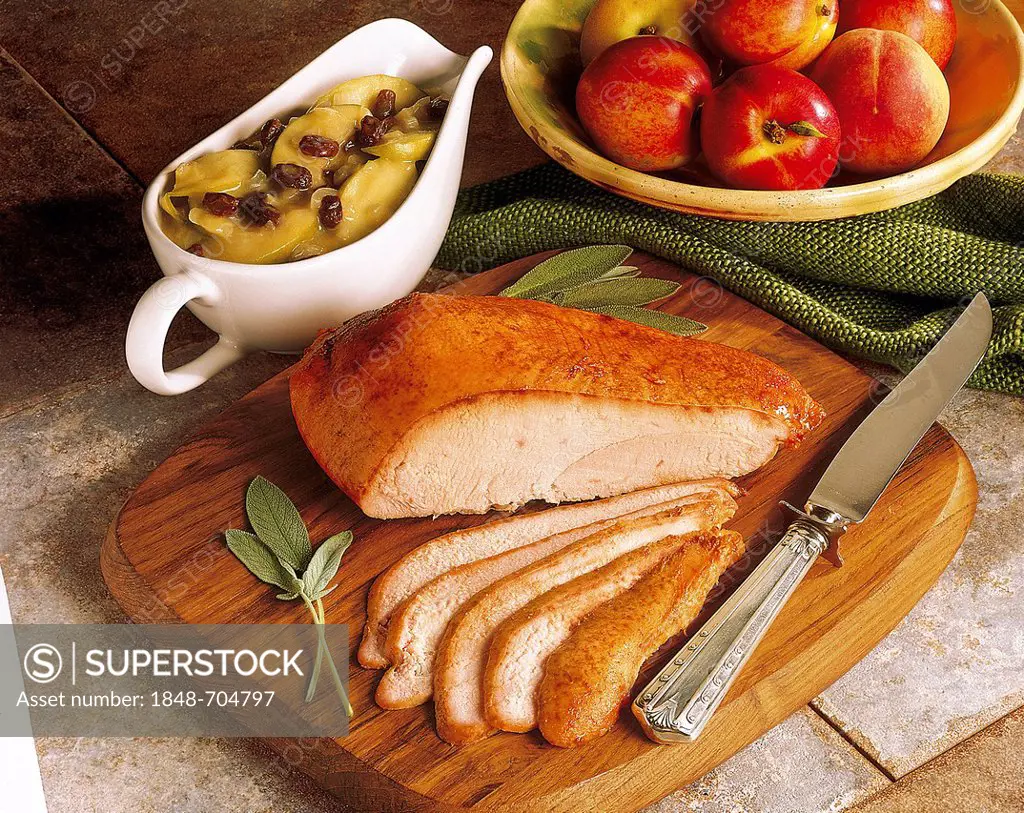 Turkey breast with apple compote, France