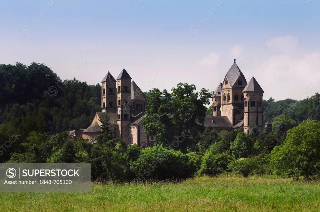 Kloster Maria Laach monastery, abbey, Romanesque style, Rhineland-Palatinate, Germany, Europe, PublicGround