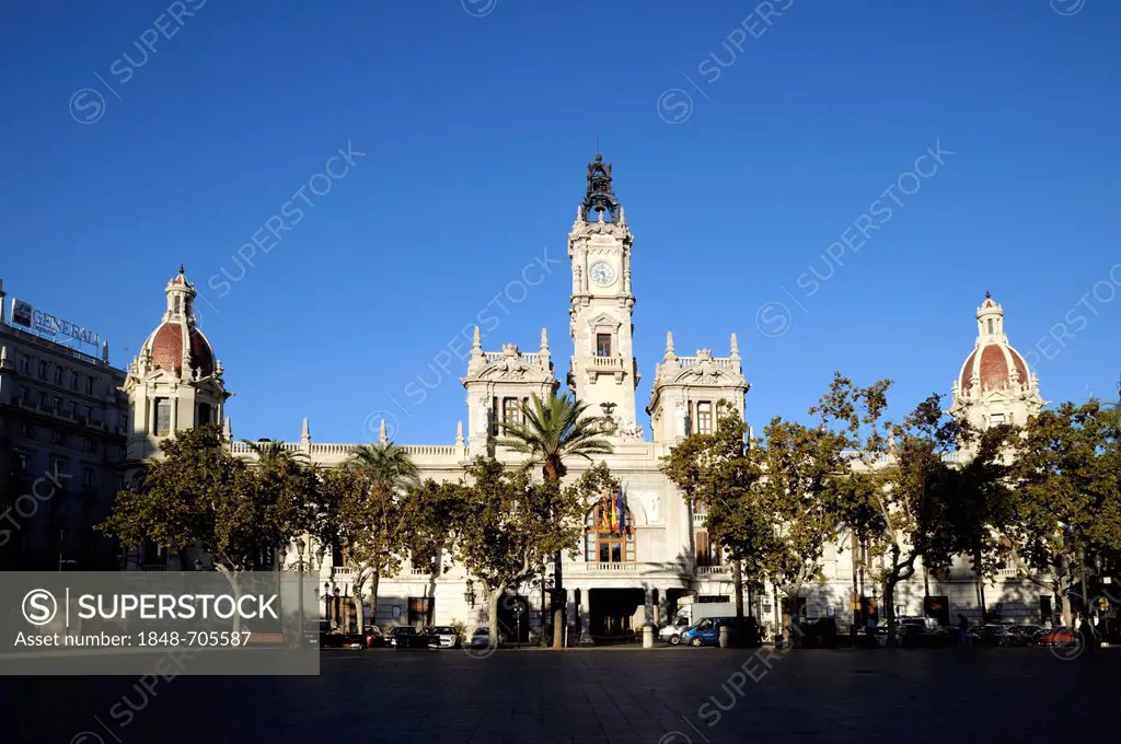 City Hall, Plaza del Ayuntamiento, Valencia, Spain, Europe