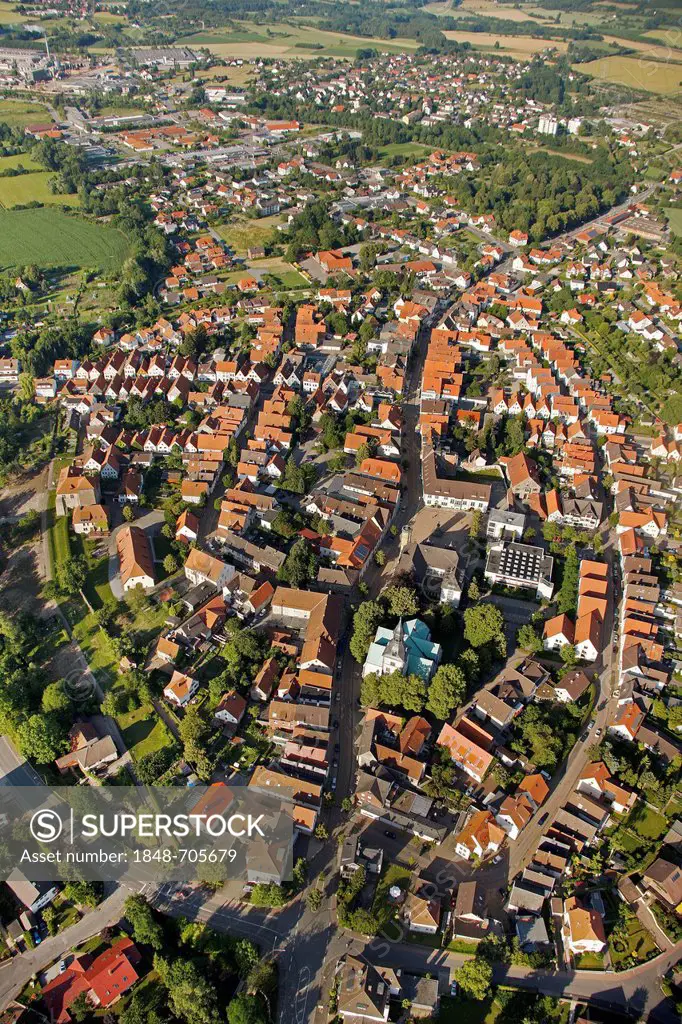 Aerial view, Horn-Bad Meinberg, Ostwestfalen-Lippe, eastern Westphalia, North Rhine-Westphalia, Germany, Europe