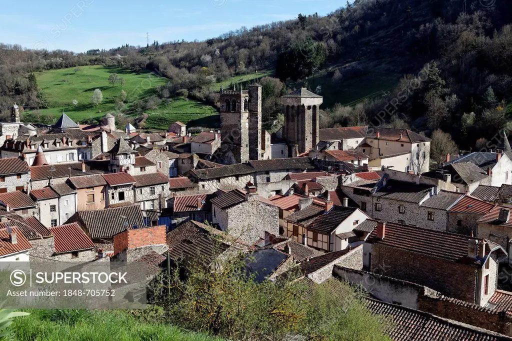 Village of Blesle, labelled Les Plus Beaux Villages de France, The most beautiful villages of France, Haute Loire, Auvergne, France, Europe