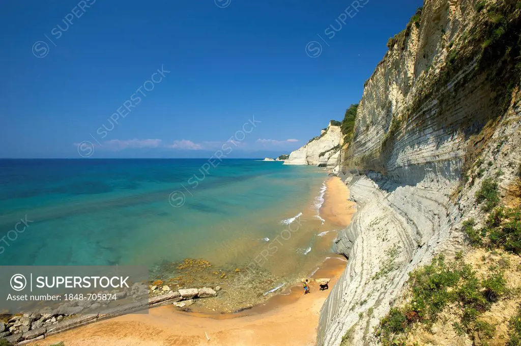 Londas Beach near Peroulades, Corfu, Ionian Islands, Greece, Europe