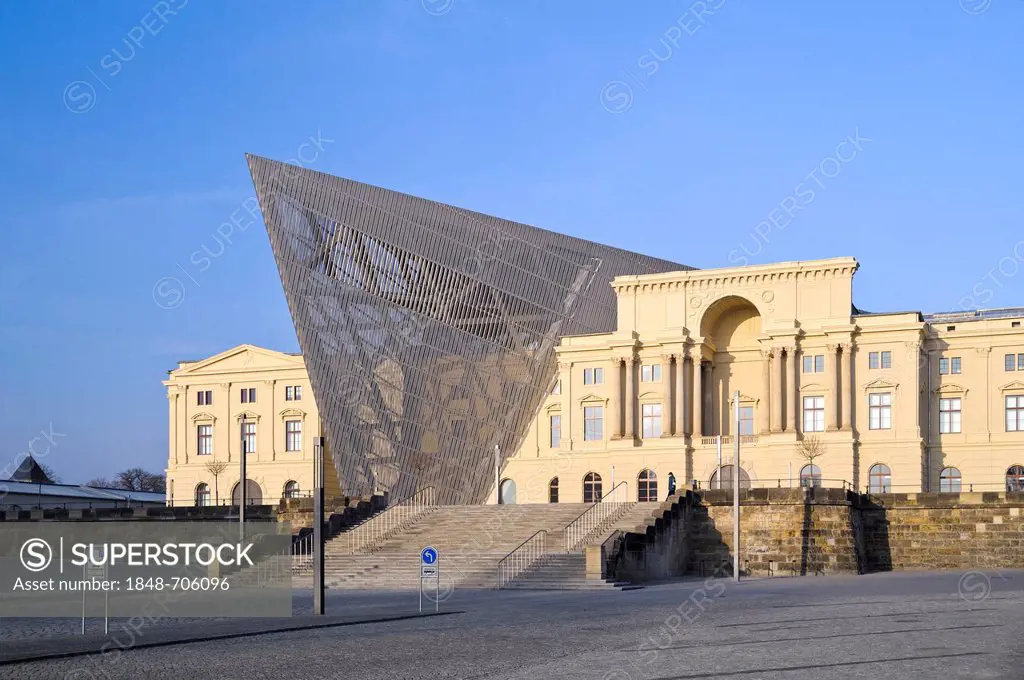 Arsenalhauptgebaeude building of the MHM, Militaerhistorisches Museum, military history museum, Dresden, Saxony, Germany, Europe, PublicGround