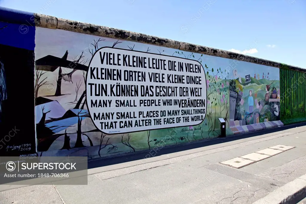 Remainder of the Berlin Wall, East Side Gallery, Berlin, Germany, Europe