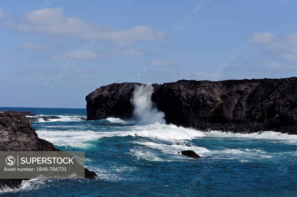Coast of Ponta da Salina, Fogo, Cape Verde, Africa