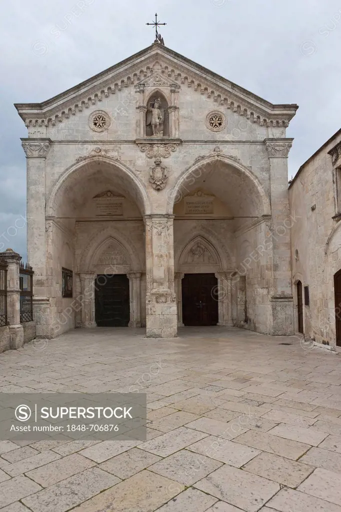 Basilica di San Michele, Church of St. Michael the Archangel, Santuario di San Michele Arcangelo, Monte Sant'Angelo, Foggia Province, Apulia, Puglia, ...