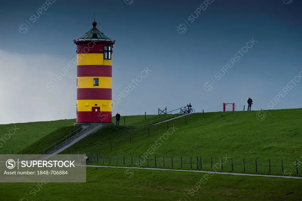 Lighthouse, Pilsum, East Frisia, Lower Saxony, Germany, Europe