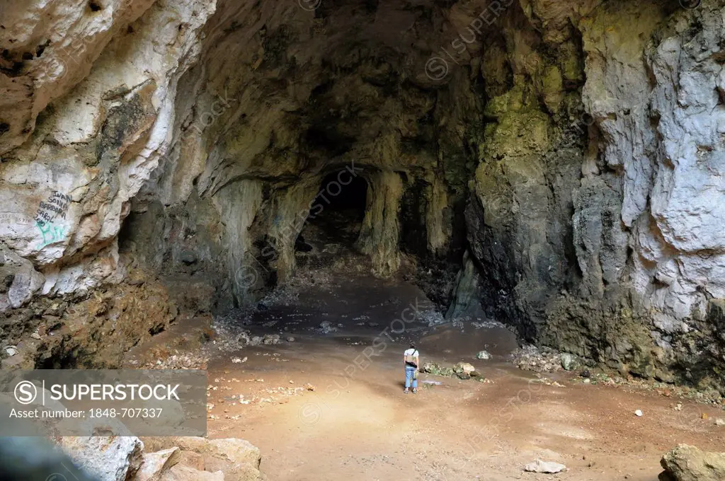 Cova d'en Colom cave, Majorca, Balearic Islands, Spain, Europe