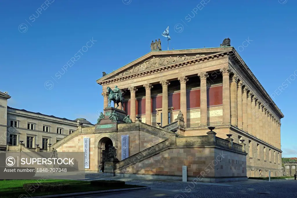 Old National Gallery, Museum Island, UNESCO World Heritage Site, Berlin-Mitte, Berlin, Germany, Europe, PublicGround