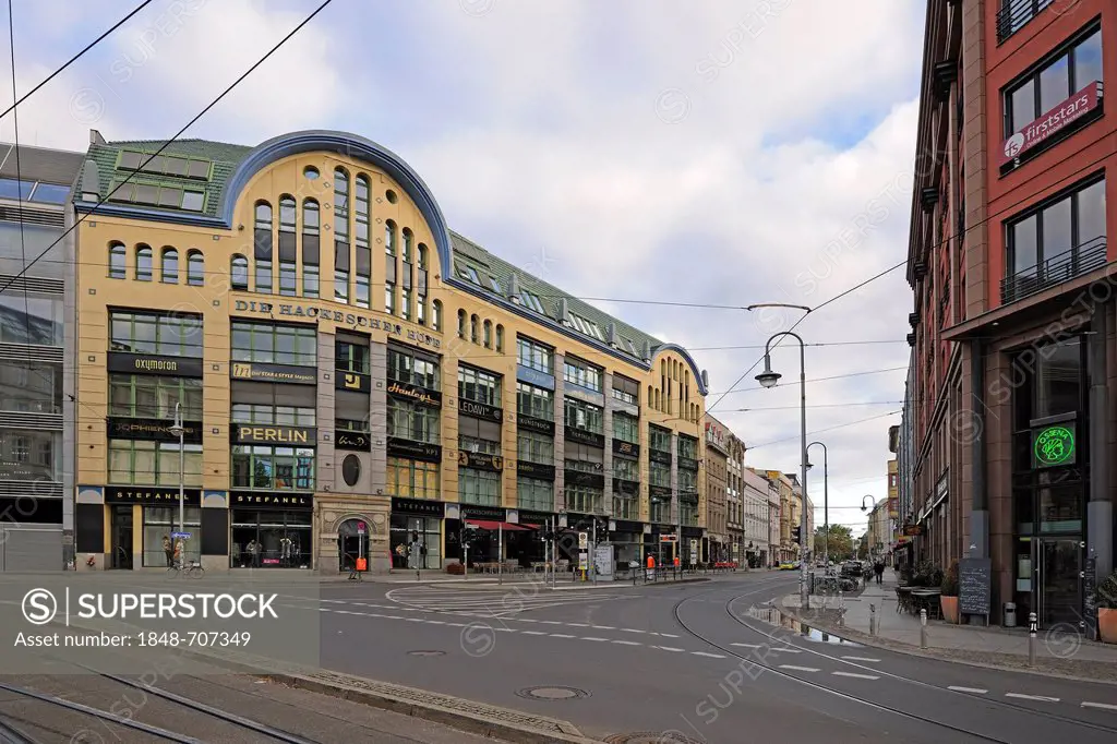 Hackesche Hoefe building on Hackescher Markt square, Berlin, Germany, Europe, PublicGround