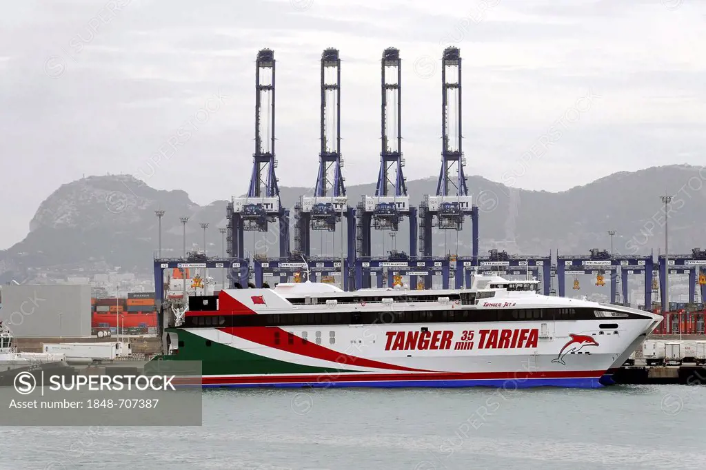 Tanger Jet II, high-speed ferry, Algeciras-Ceuta, port of Algeciras, Spain, Europe