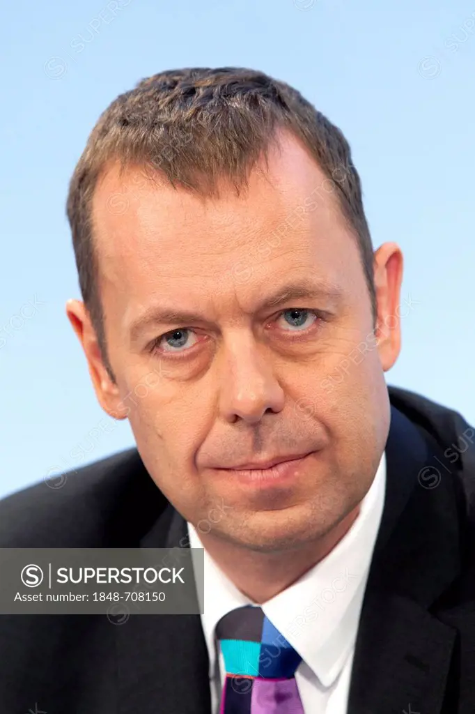 Torsten Oletzky, board member of the Munich Re insurance company and CEO of the Ergo Insurance Group, during the press conference on financial stateme...