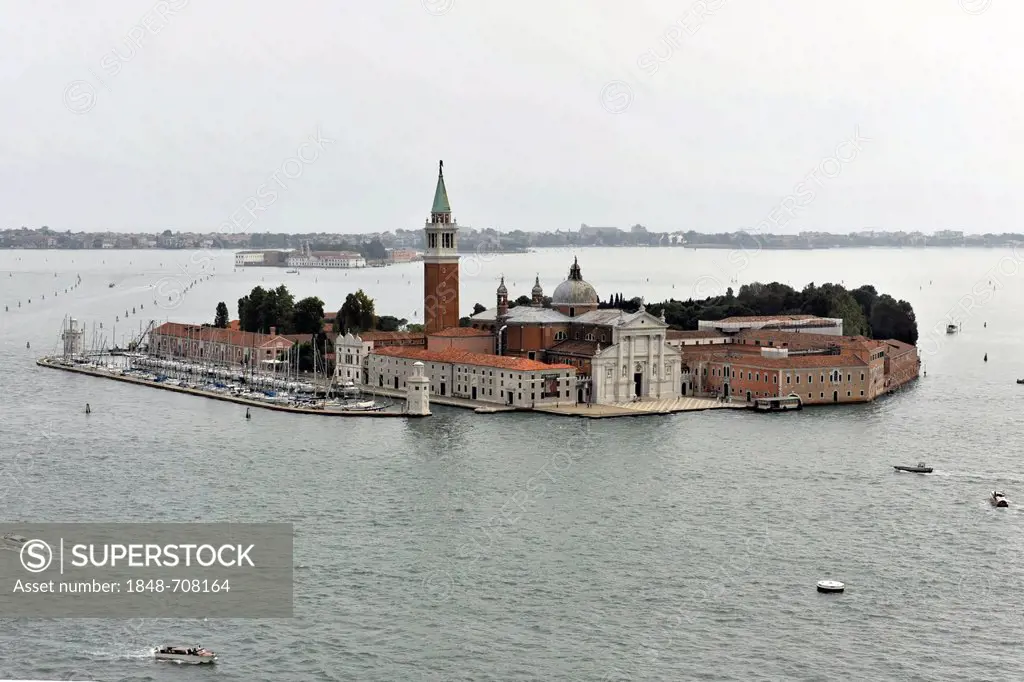 San Giorgio Maggiore island, built by Andrea Palladio in 1565, a UNESCO World Heritage site, Venice, Veneto region, Italy, Europe
