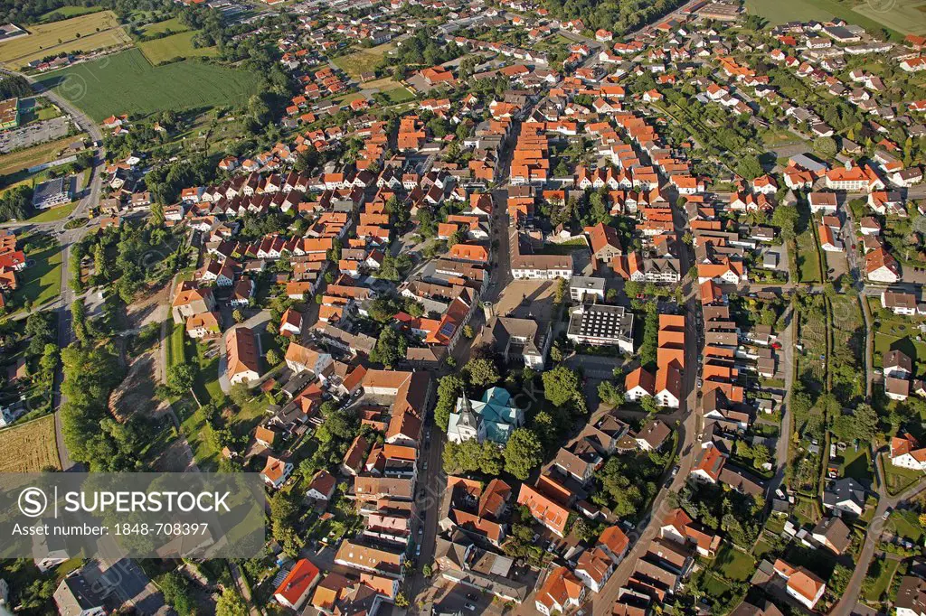 Aerial view, Horn-Bad Meinberg, Ostwestfalen-Lippe, eastern Westphalia, North Rhine-Westphalia, Germany, Europe